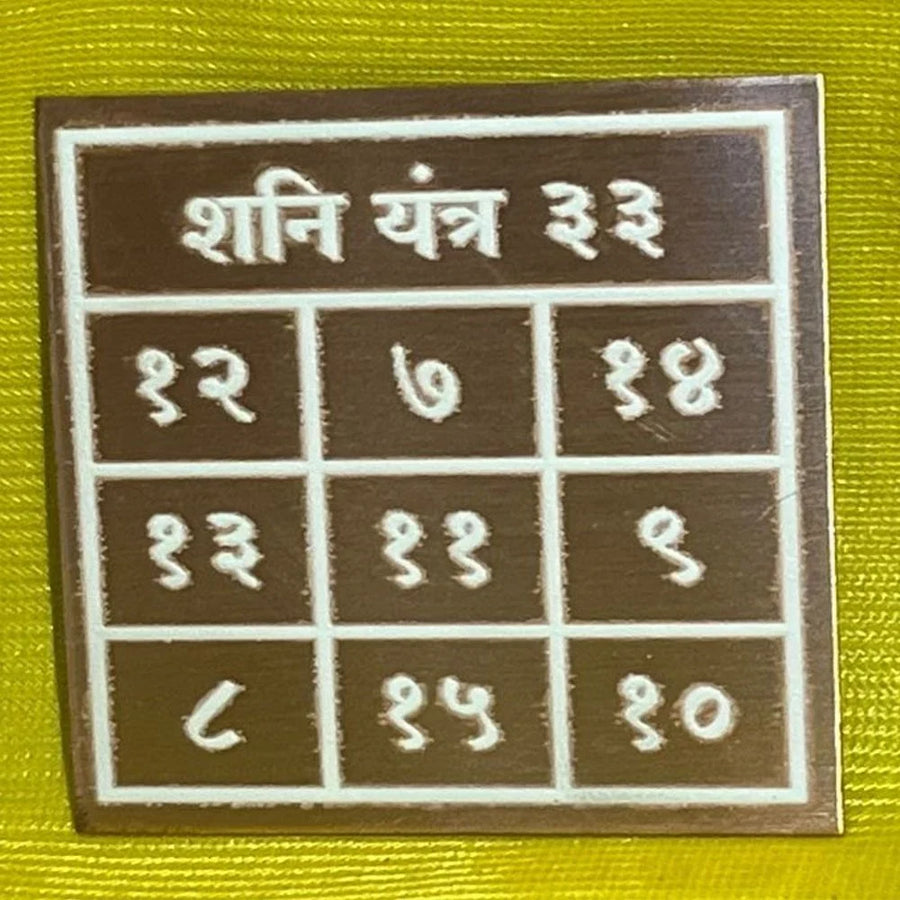 Pocket Numerical Shani (Saturn) Yantra